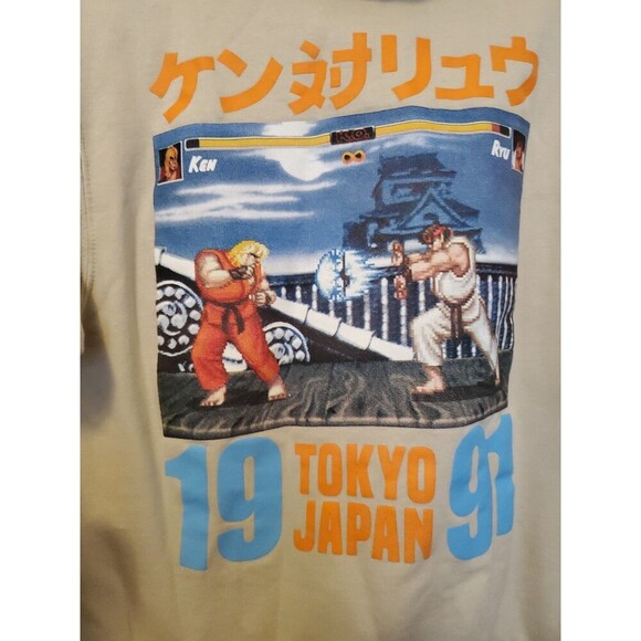 Capcom Street Fighter II Hoodie Unisex Small Beige Retro Gamer 90s Graphic - Picture 14 of 16